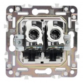 Розетка компьютерная 2-ая RJ45 кат.5E ИЭК SKANDY SK-K03Bl черный