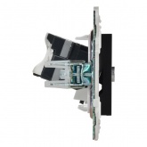 Розетка двойная TV+RJ45 кат.5E ИЭК SKANDY SK-A14Bl черный