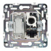 Розетка двойная TV+RJ45 кат.5E ИЭК SKANDY SK-A14Bl черный