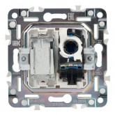 Розетка двойная TV+RJ45 кат.6E ИЭК SKANDY SK-A15Bl черный