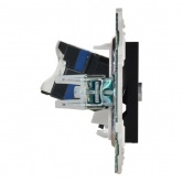 Розетка двойная TV+RJ45 кат.6E ИЭК SKANDY SK-A15Bl черный