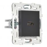 Розетка HDMI ИЭК SKANDY SK-H01Bl черный