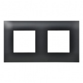 Рамка 2 поста ИЭК SKANDY SK-F02Bl черный