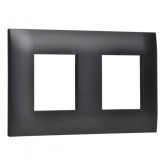 Рамка 2 поста ИЭК SKANDY SK-F02Bl черный