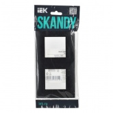 Рамка 2 поста ИЭК SKANDY SK-F02Bl черный