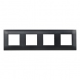 Рамка 4 поста ИЭК SKANDY SK-F04Bl черный
