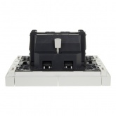 Выключатель двухклавишный ИЭК FORTE&PIANO FP205 10А белый