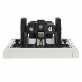 Розетка с заземлением ИЭК FORTE&PIANO 16А FP215 шторки белый