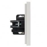 Розетка с заземлением ИЭК FORTE&PIANO 16А FP215 шторки белый