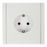 Розетка с заземлением ИЭК FORTE&PIANO 16А FP215 шторки белый