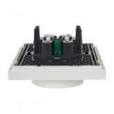 Розетка 2-я с заземлением в сборе ИЭК FORTE&PIANO FP223 16А шторки автозажим белый