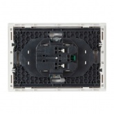 Розетка 2-я с заземлением в сборе ИЭК FORTE&PIANO FP223 16А шторки автозажим белый