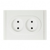 Розетка 2-я без заземления в сборе ИЭК FORTE&PIANO FP226 10А автозажим белый