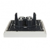 Розетка 2-я без заземления в сборе ИЭК FORTE&PIANO FP226 10А автозажим белый