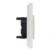 Розетка 2-я без заземления в сборе ИЭК FORTE&PIANO FP225 10А шторки автозажим белый