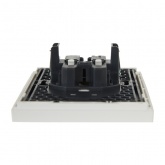 Розетка 2-я без заземления в сборе ИЭК FORTE&PIANO FP225 10А шторки автозажим белый