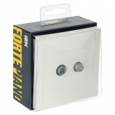 Розетка двойная TV+SAT ИЭК FORTE&PIANO FP238 белый