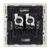 Розетка компьютерная 2-ая RJ45 кат.5E ИЭК FORTE&PIANO FP233 белый