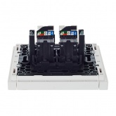 Розетка компьютерная 2-ая RJ45 кат.5E ИЭК FORTE&PIANO FP233 белый