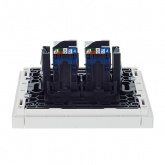 Розетка компьютерная 2-ая RJ45 кат.6 ИЭК FORTE&PIANO FP234 белый