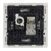 Розетка двойная RJ11+RJ45 кат.5E ИЭК FORTE&PIANO FP235 белый