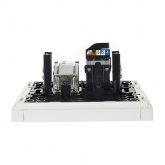 Розетка двойная TV+RJ45 кат.5E ИЭК FORTE&PIANO FP236 белый