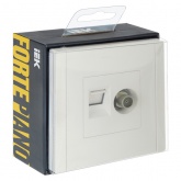 Розетка двойная TV+RJ45 кат.5E ИЭК FORTE&PIANO FP236 белый