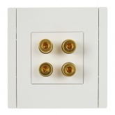 Аудиорозетка ИЭК FORTE&PIANO FP239 4 подключения белый