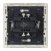 Выключатель одноклавишный с индикацией ИЭК FORTE&PIANO 10А FP402 ваниль