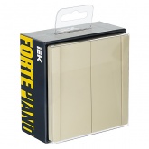 Выключатель двухклавишный ИЭК FORTE&PIANO FP405 10А ваниль