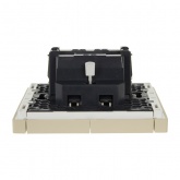 Переключатель двухклавишный ИЭК FORTE&PIANO FP407 10А ваниль