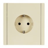 Розетка с заземлением ИЭК FORTE&PIANO FP414 16А автозажим ваниль