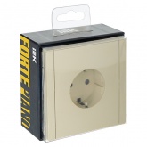 Розетка с заземлением ИЭК FORTE&PIANO FP414 16А автозажим ваниль