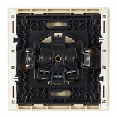 Розетка с заземлением ИЭК FORTE&PIANO 16А FP415 шторки ваниль
