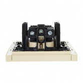 Розетка с заземлением ИЭК FORTE&PIANO 16А FP415 шторки ваниль