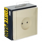 Розетка без заземления ИЭК FORTE&PIANO FP418 10А ваниль