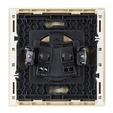 Розетка без заземления ИЭК FORTE&PIANO FP417 10А шторки ваниль