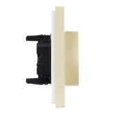 Розетка 2-я с заземлением в сборе ИЭК FORTE&PIANO FP424 16А автозажим ваниль