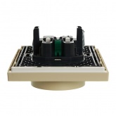 Розетка 2-я с заземлением в сборе ИЭК FORTE&PIANO FP424 16А автозажим ваниль