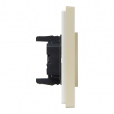 Розетка 2-я без заземления в сборе ИЭК FORTE&PIANO FP426 10А автозажим ваниль