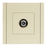Розетка TV проходная ИЭК FORTE&PIANO FP429 ваниль