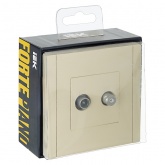 Розетка двойная TV+SAT ИЭК FORTE&PIANO FP438 ваниль