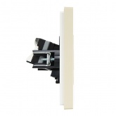 Розетка компьютерная 2-ая RJ45 кат.5E ИЭК FORTE&PIANO FP433 ваниль