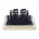 Розетка компьютерная 2-ая RJ45 кат.5E ИЭК FORTE&PIANO FP433 ваниль