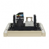 Розетка двойная RJ11+RJ45 кат.5E ИЭК FORTE&PIANO FP435 ваниль