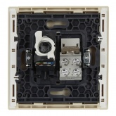 Розетка двойная RJ11+RJ45 кат.5E ИЭК FORTE&PIANO FP435 ваниль