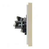 Розетка двойная RJ11+RJ45 кат.5E ИЭК FORTE&PIANO FP435 ваниль