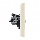 Розетка двойная TV+RJ45 кат.5E ИЭК FORTE&PIANO FP436 ваниль