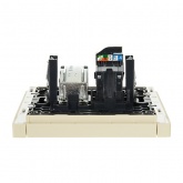 Розетка двойная TV+RJ45 кат.5E ИЭК FORTE&PIANO FP436 ваниль