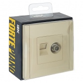 Розетка двойная TV+RJ45 кат.6 ИЭК FORTE&PIANO FP437 ваниль